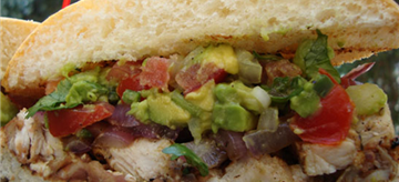 Avocado and Chicken Tortas