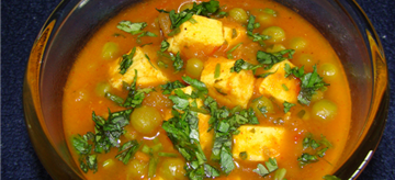 Mattar Paneer - Peas and Cheese