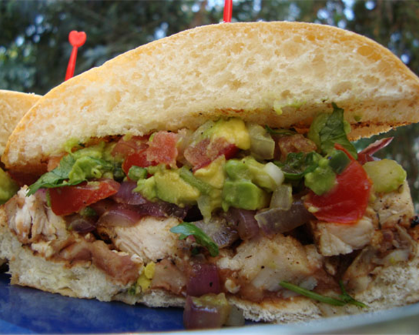 Avocado and Chicken Tortas