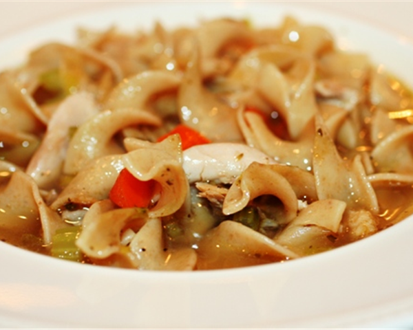 Awesome Chicken and Egg Noodles Soup