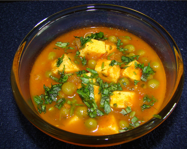 Mattar Paneer - Peas and Cheese